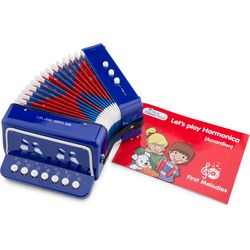 NewClassicToys Accordion blue with music book