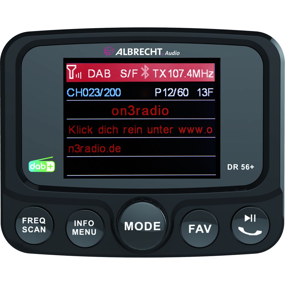Albrecht DR 56+ DAB+ Autoradio Adapter mit Bluetooth Freisprecheinrichtung DAB+ Service Following Bild 1
