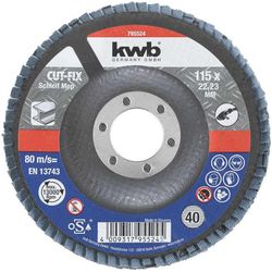 kwb Disco abrasiva metallo 115 mm K40