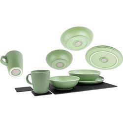 Silwy Magnetic Plastic Dinnerware Set Dolomite Green