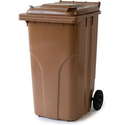 Verwo Plastic container with lid 240 l, Brown