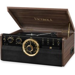 Victrola Empire 6-in-1 Plattenspieler Bluetooth braun