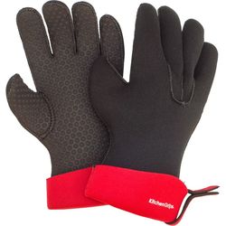 Cuisipro Kitchen gloves size L, 5 fingers, black red