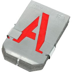 Walkron Zinc template letter 50mm 1590
