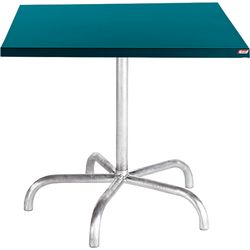 Schaffner Metal table Säntis 80x80 - Hot Dip Galvanized - Potash Blue