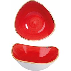 Churchill Stonecast Berry Red Triangle Bowl 15.3cm