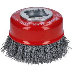 Bosch Professional Spazzola per pentole X-Lock 75 mm, filo d'acciaio ondulato