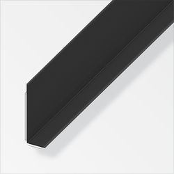 Alfer Soft skirting PVC 5m black, self-adhesive a=50 mm, w=15 mm
