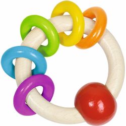 Goki Grasping toy 5 rainbow rings