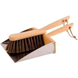 Bürstenhaus Redecker Beechwood inox sweeping set with magnet L36cm