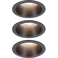 Paulmann Faretto LED Cole Coin set da 3 Nero