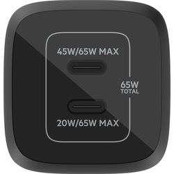 Belkin Boost Charge Pro Dual USB-C Wall Charger 65W - black