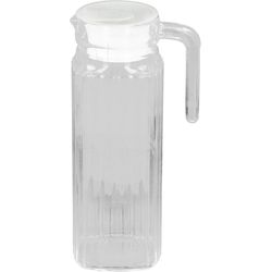 GHA Glass jug Quadro with lid 1.0 liter