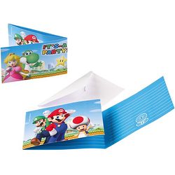 Amscan 8 Einladungskarten Super Mario