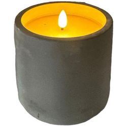 Dameco Candela LED in vaso di cemento, 9,5 cm x 10 cm