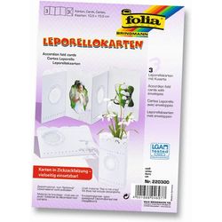 Folia Leporello-Karten 300g/m2 Weiss