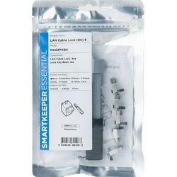 SmartKeeper NC03PKBK 5 x LAN Cable Locks with 1 x Lock Key Basic Black SLSART-0078 SLSART0078 (SLSART-0078)