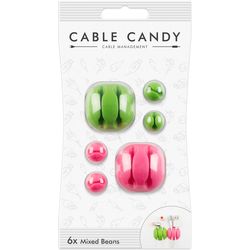 Candy cable Mixed Beans, 6x à 3 49.CC023 grün, pink