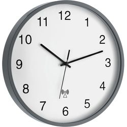 TFA Orologio da parete radiocomandato Ø 30,2 cm, grigio/bianco