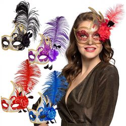 Fasnacht Mask Venice cigno 4 colors assorted