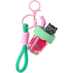 I-total Keychain Bubble Tea XL3079 Grey Cat