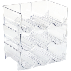 Zeller Present Portabottiglie per 3 bottiglie in plastica 28,5x20x10 cm