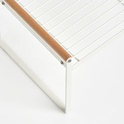 Zeller Present Universal shelf metal-wood white 34.5x21.5x18cm