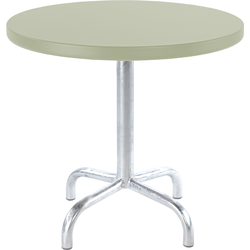 Schaffner Tavolino in metallo Säntis ø54 | Altezza: 50 - Zincato a caldo - Verde pastello