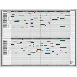 Magnetoplan Personnel and project planner 1241212S 12 months, 35 items 1215x915mm