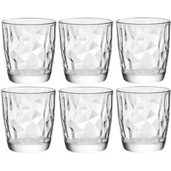 Bormioli Diamond Whisky Glass 300 ml, Set of 6, Transparent