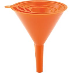 Pressol Plastic funnel set of 4 50, 75, 100, 120mm orange