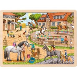 Goki Inlay puzzle horse farm (96pieces)