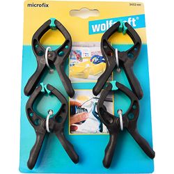 Wolfcraft Microfix - Spring clamp set 4 pcs. clamping width 30mm