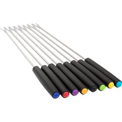 Furber Meat Fondue Forks 8 Pieces, Black
