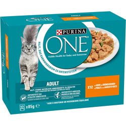 Purina ONE Wet food ADULT in sauce chicken/beans, 12 x 85g