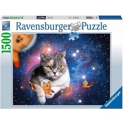 Puzzle Ravensburger chat dans l'espace 1500 pièces 