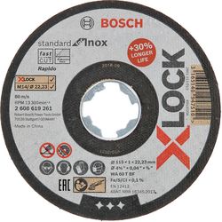 Bosch Professional Disco di separazione dritta X-LOCK Standard per Inox 115 x 1