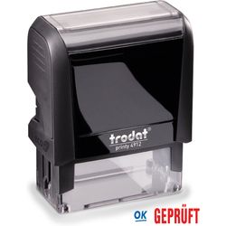 Trodat Stamp Checked 4912CHECKED blue/red 47x18mm