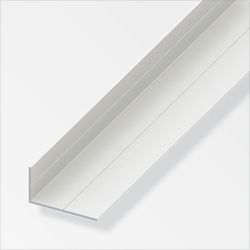 Alfer Angle profile PVC 2.5 m white, unequal-legged a=11.5 mm, b=19.5 mm, c=1.5 mm