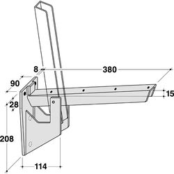 Hebgo Foldable bench console BK380.2 250kg
