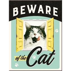 Nostalgic Art Magnet Beware of the Cat 1 piece, Multicolored