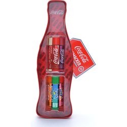 Sombo Coca Cola Lippenpflegestifte Set 6 Stk. mit Wintage Coca Cola Flasche