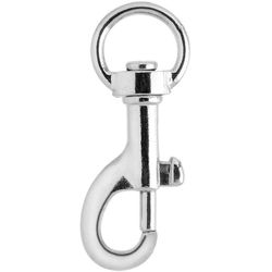 Glorex Pendant with carabiner, Ø 48 mm, 2 pieces, silver