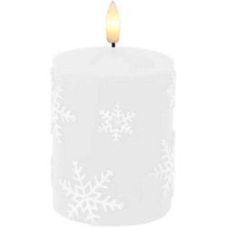 Dameco Candela LED Fiocco di Neve, 7,5 cm x 10 cm
