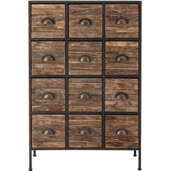 Bloomingville Matteo dresser 33.5 x 92 cm, Brown/Black