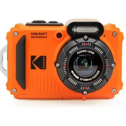 Kodak Fotocamera subacquea WPZ2, arancione, zoom ottico 4x, 15m, 16MP, WiFi, video HD
