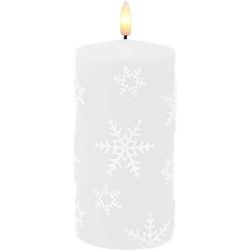 Dameco Candela LED Fiocco di Neve, 7.5 cm x 15 cm