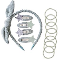 Papierdrachen Muslin hair accessories set - sage