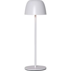Star Trading Lampada da tavolo a batteria Ronda IP54, Bianco caldo, Bianco