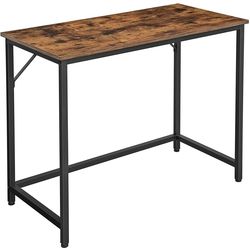 VASAGLE Tavolo consolle 100 x 75 cm, marrone/nero